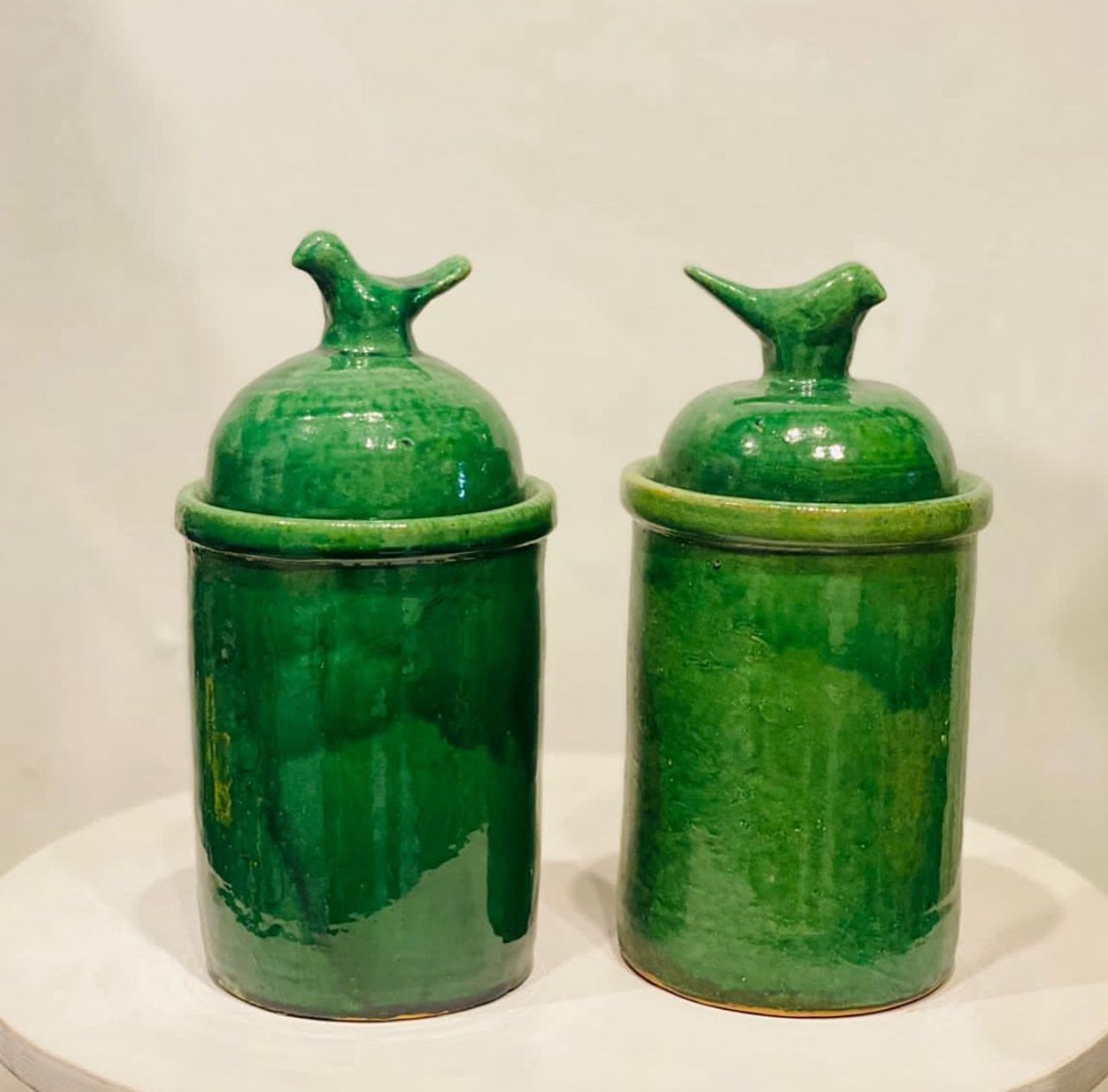 Green Birdy Pots